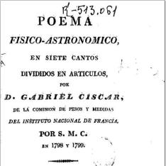 Poema físico-astronómico en siete cantos divididos en artículos