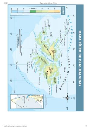 Mapa de relieve de las Islas Malvinas. Mapoteca de Educ.ar