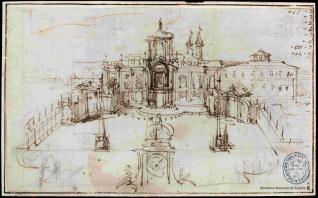 Proyecto para la fachada y plaza de San Giovanni in Laterano