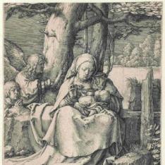 La Virgen y el Niño con dos ángeles