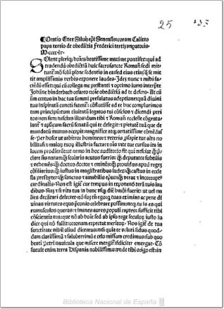 Oratio de oboedientia Friderici III. coram Calixto III. anno 1455 habita
