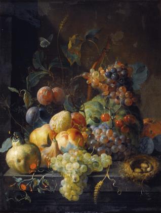 Bodegón con frutas