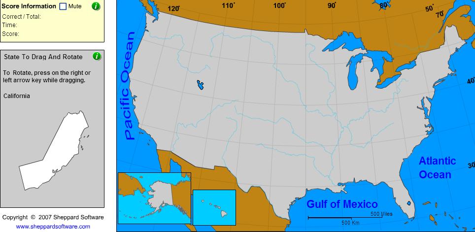 States of United States. Geographer. Sheppard Software