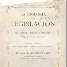 La biología en la legislación ...