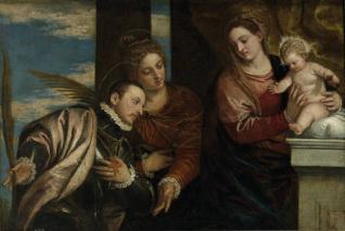La Virgen y el Niño con Santa Lucía y un santo mártir