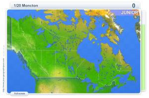 Cities of Canada Junior . Geography map games