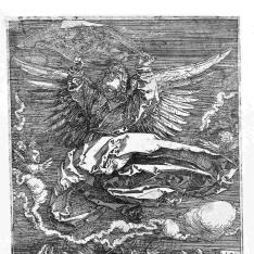 El Santo Sudario llevado por un ángel
