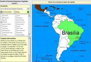 Capitals of South and Central America. Tutorial. Sheppard Software