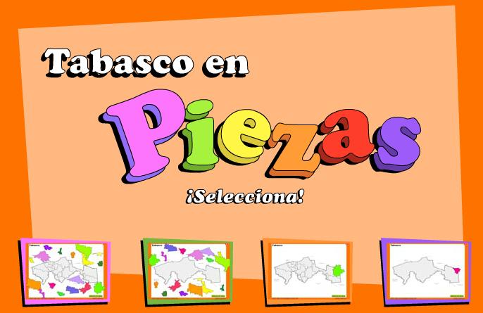 Municipios de Tabasco. Puzzle. INEGI de México