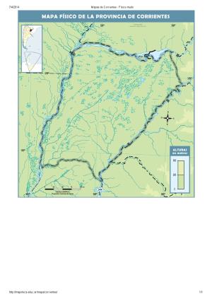 Mapa mudo de ríos de Corrientes. Mapoteca de Educ.ar