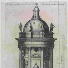Noveno Diseño. Alzado del Sagrario del altar mayor