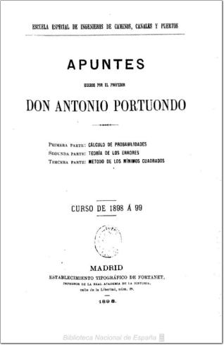 Apuntes hechos por el profesor Don Antonio Portuondo
