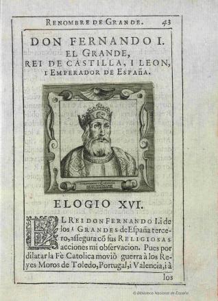 Retrato de Fernando I, Rey de Castilla y Leó