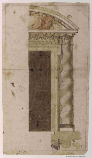 Diseño para portal con columna salomónica