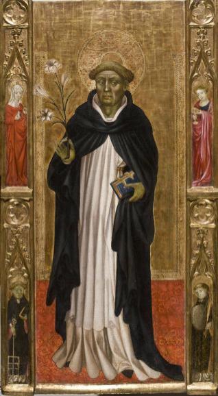 Santo Domingo de Guzmán y cuatro santos