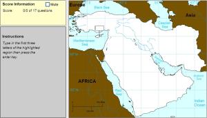 Countries of Middle East. Explorer. Sheppard Software