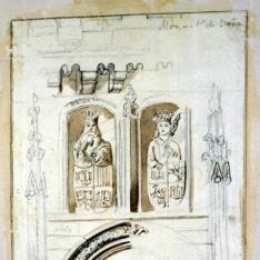 Detalle de la portada del monasterio de San Salvador de Oña, Burgos
