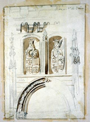 Detalle de la portada del monasterio de San Salvador de Oña, Burgos