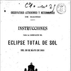 Instrucciones para la observacion del eclipse total de sol de 28 de Mayo de 1900