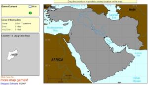 Countries of Middle East. Intermediate. Sheppard Software