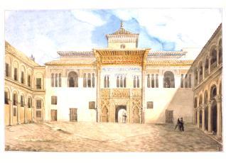 Patio de la Montería en el Alcázar de Sevilla