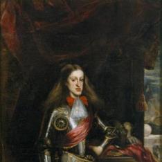 Carlos II, con armadura