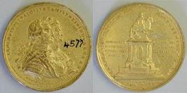 Medalla conmemorativa del monumento a Carlos IV realizado por Tolsá para la ciudad de México