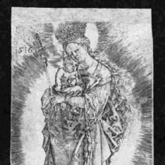 La Virgen con corona de estrellas y un cetro