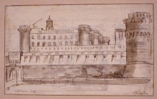 Vista exterior del Castel Nuovo de Nápoles