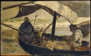 Pescadores en la barca