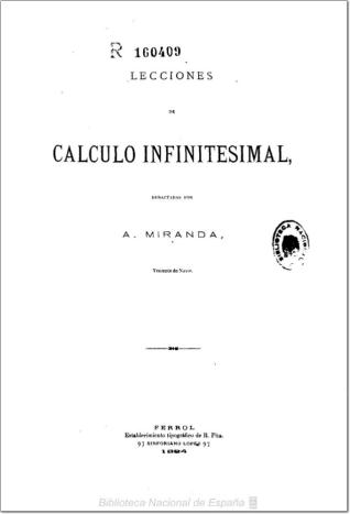 Lecciones de cálculo infinitesimal