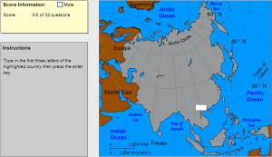 Countries of Asia. Explorer. Sheppard Software