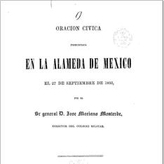 Oración cívica pronunciada en la Alameda de México el 27 de septiembre de 1852