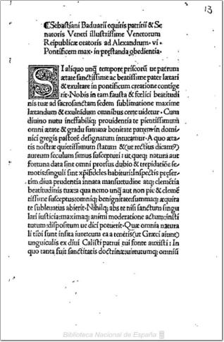 Oratio ad Alexandrum VI. in praestanda Venetorum oboedientia
