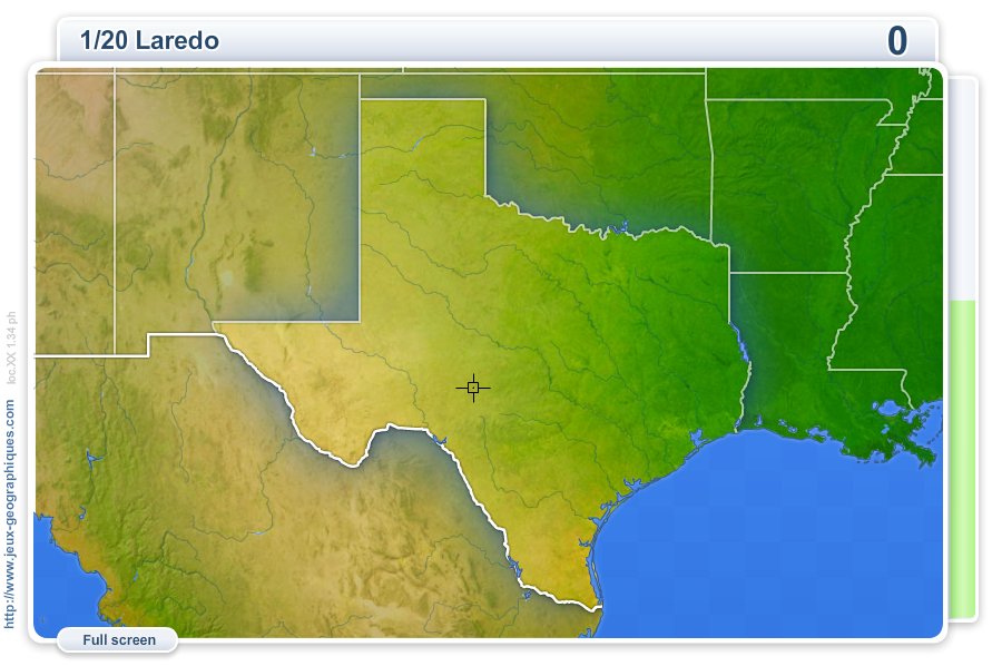 Cities of Texas . Geography map games