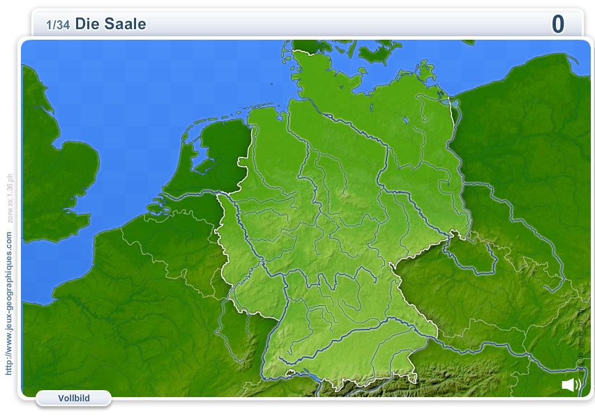 Flüsse Deutschlands. Geographie Spiele