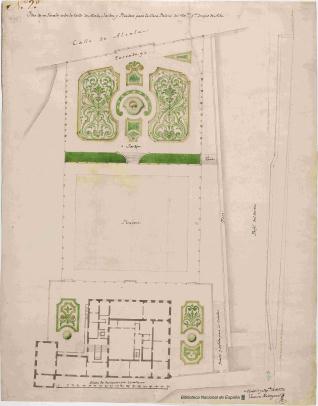 Idea de un Terrado sobre la Calle de Alcalá, Jardín y Picadero para la Casa Palacio del Duque de Alba