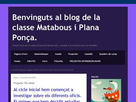 Benvinguts al blog de la classe de Matabous i Plana Ponça
