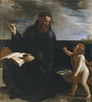San Agustín meditando sobre la Trinidad