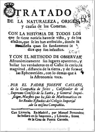 Tratado de la naturaleza, origen y causas de los cometas ...