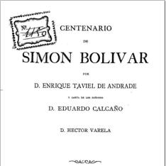 Centenario de Simón Bolivar