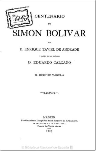 Centenario de Simón Bolivar