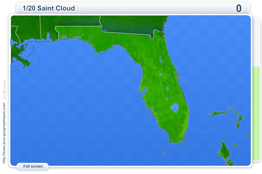Cities of Florida . Geography map games