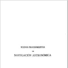 Nuevos procedimientos de navegación astronómica