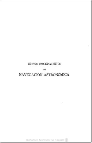 Nuevos procedimientos de navegación astronómica