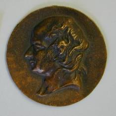 Medallón con retrato de Auguste Barbier