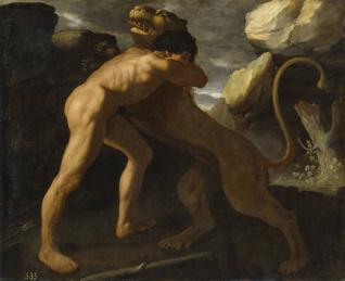 Lucha de Hércules con el león de Nemea