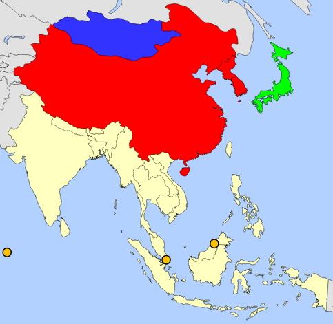 East Asia map  (JetPunk)
