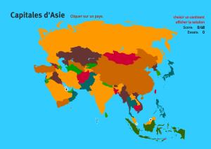 Capitales d'Asie. Jeux de Géographie