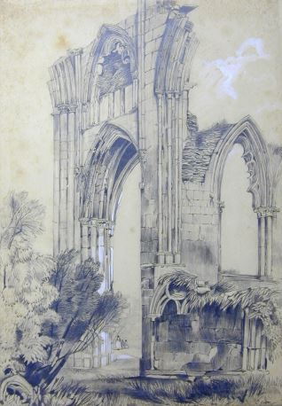 Ruinas de una abadía inglesa (Inglaterra)